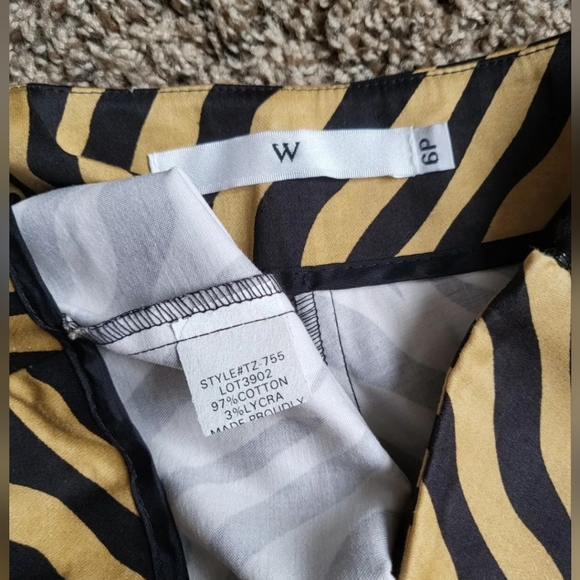 W Concept, Animal Print, Tiger Stripe Women's Pants - Picture 6 of 6